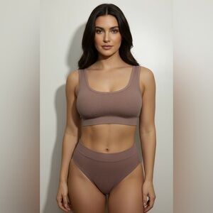 002 INTMTS:  Mauve Bralette panty set size M